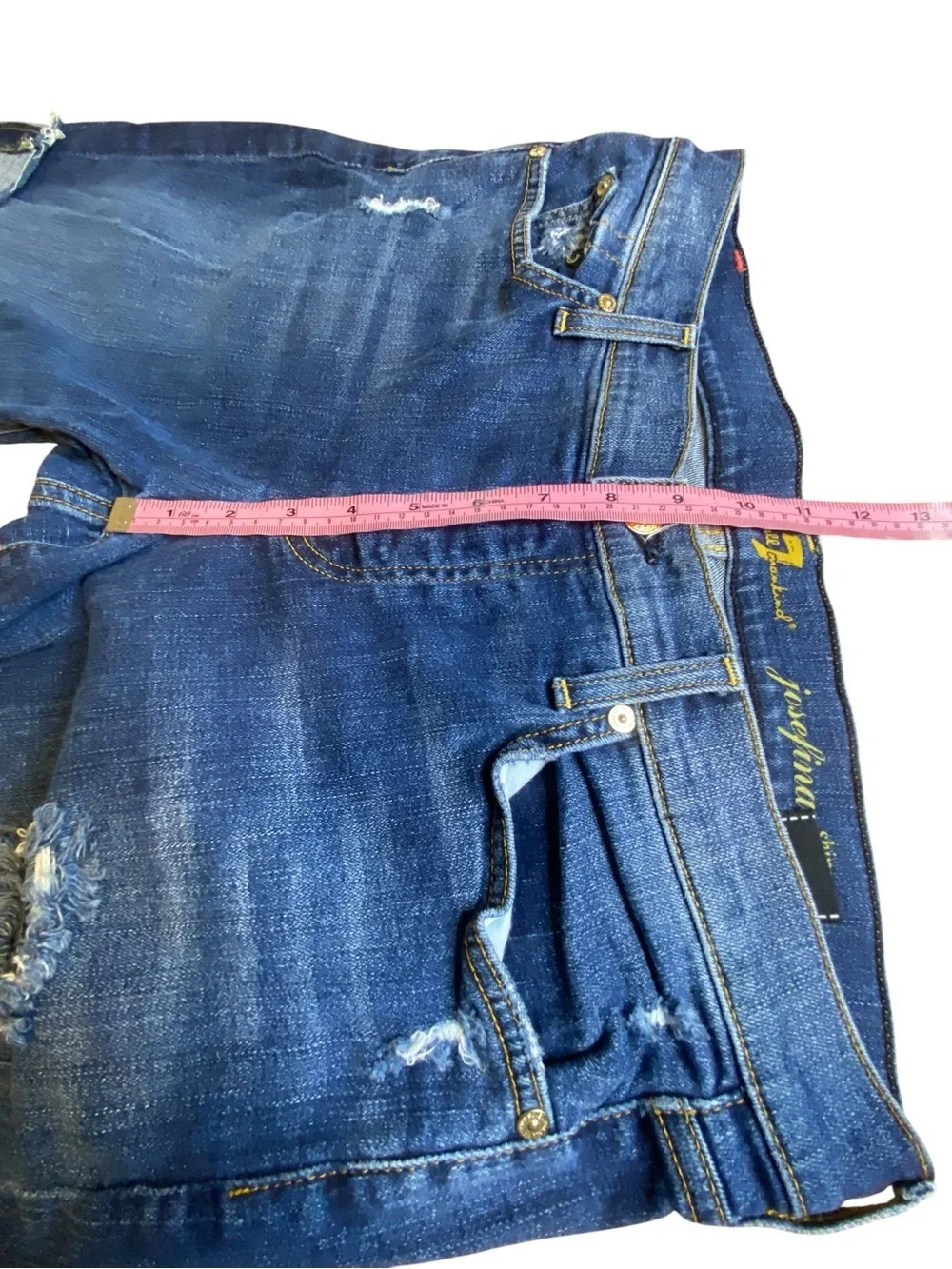7 for all Mankind Josefina Skinny Boyfriend Cuffed Shorts Women’s Size 30